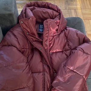 Women’s new XXL Gap long puffer coat with detachable hood